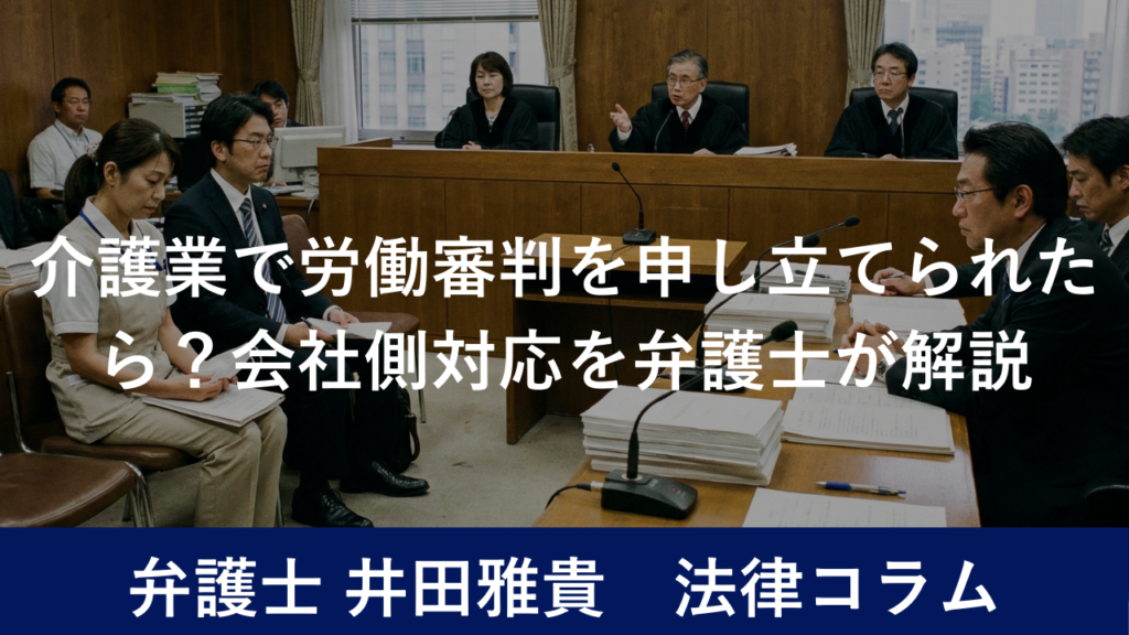 介護業で労働審判を申し立てられたら?会社側対応を弁護士が解説